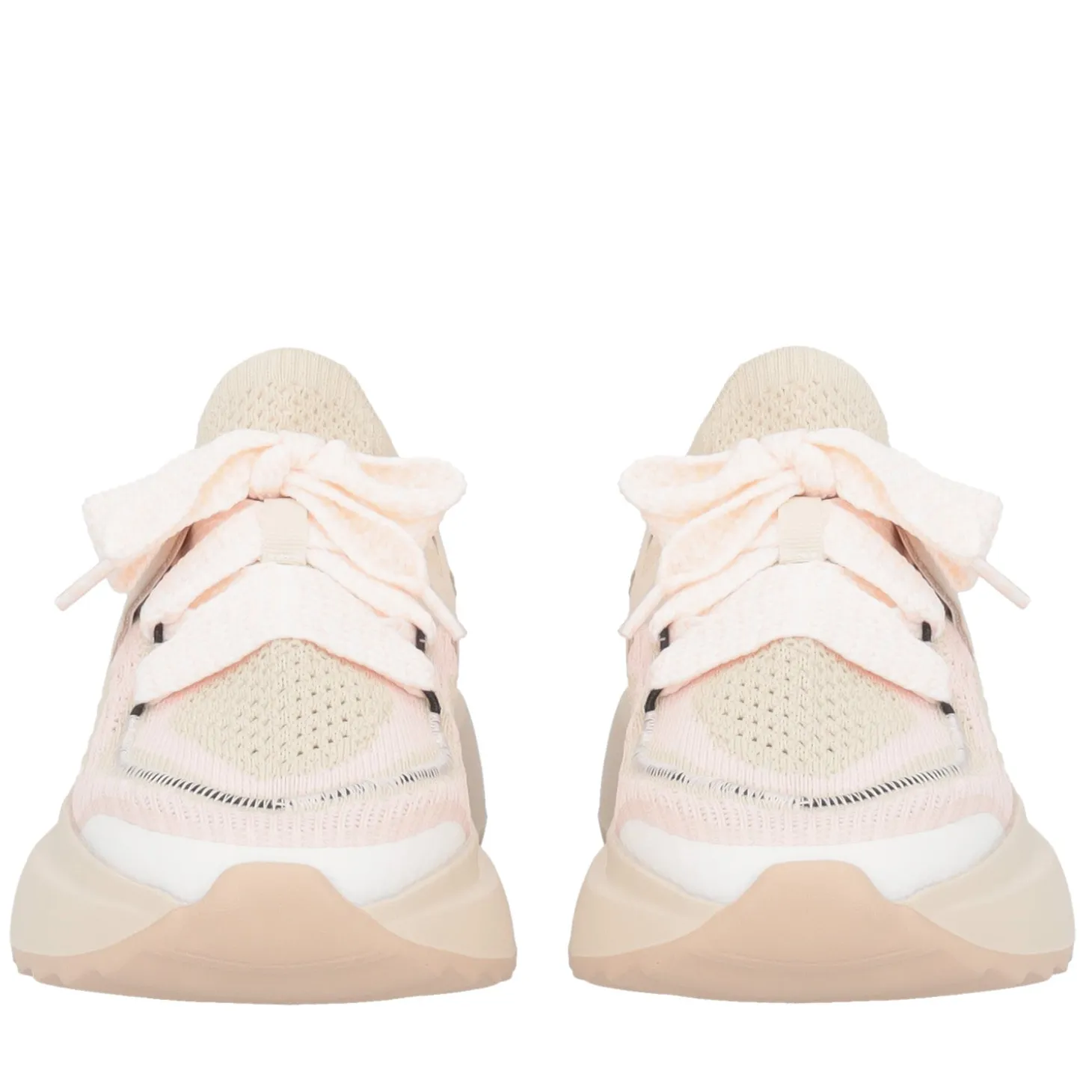 Sneaker Bay in tessuto colore beige/rosa