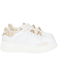 SNEAKER BELLATRIX CON ACCESSORIO IN STRASS COLORE BIANCO/ORO