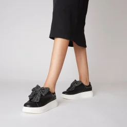 SNEAKER BELLATRIX CON MAXI FIOCCO IN STRASS COLORE NERO
