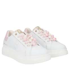 SNEAKER BELLATRIX CON PERLE EFEFTTO BOREALE COLORE BIANCO/ROSA