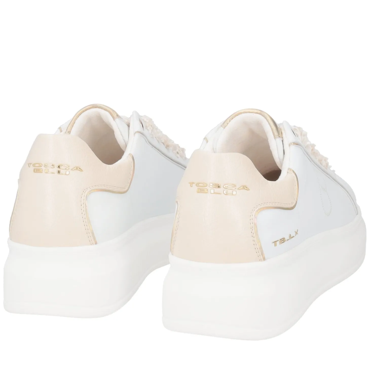 SNEAKER BELLATRIX CON PERLE EFEFTTO BOREALE COLORE BIANCO/BEIGE