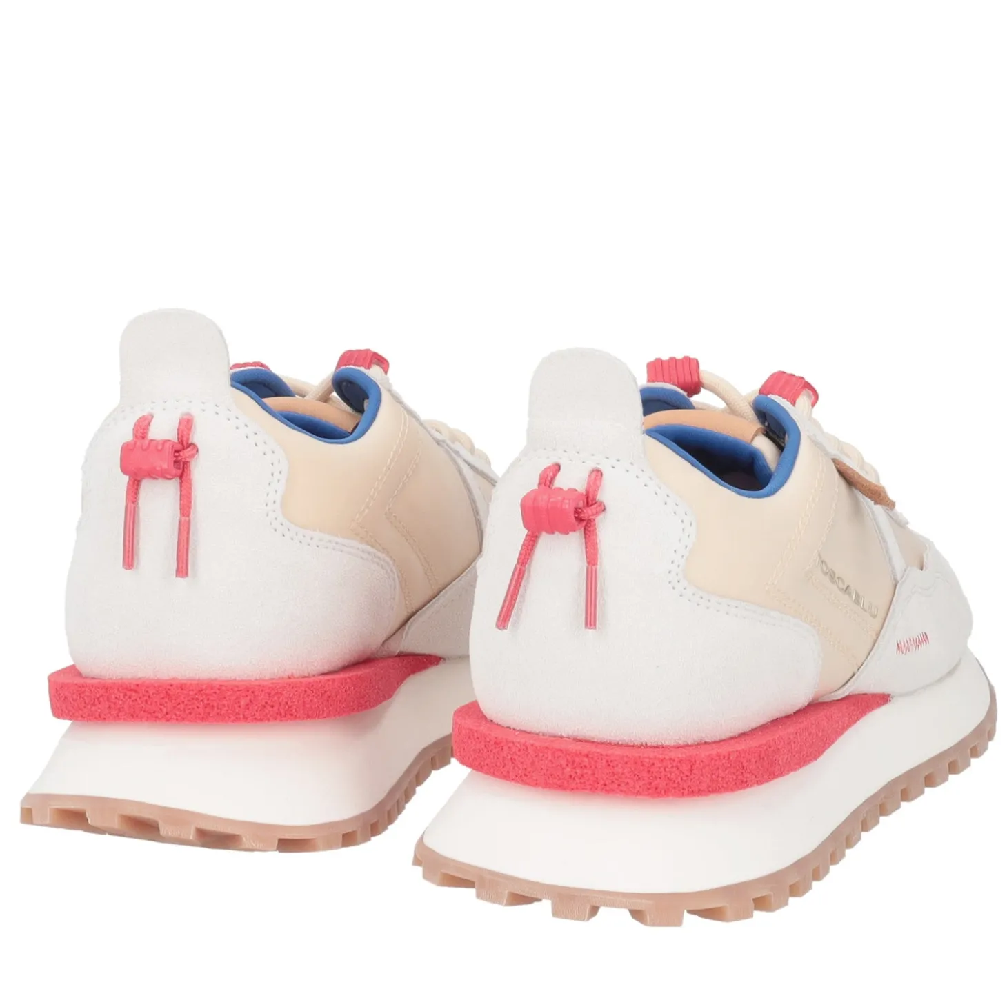 Sneaker Blossom in camoscio e microfibra colore beige