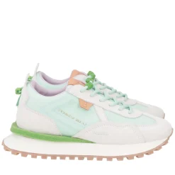 Sneaker Blossom in camoscio e microfibra colore verdino