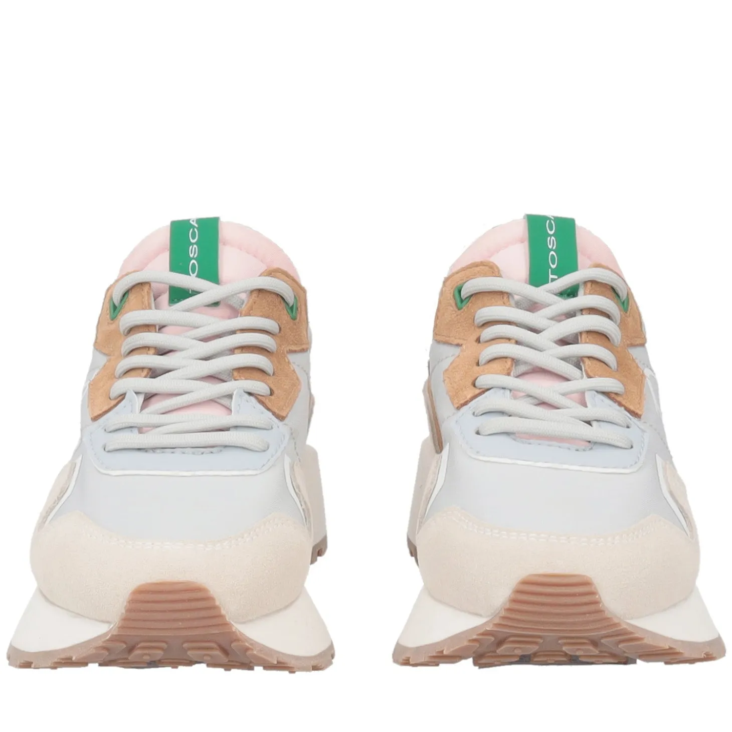 Sneaker Cindy in nylon e pelle scamosciata colore azzurro