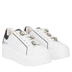 SNEAKER ELETTRA CON ACCESSORI GIOIELLO COLORE BIANCO/NERO