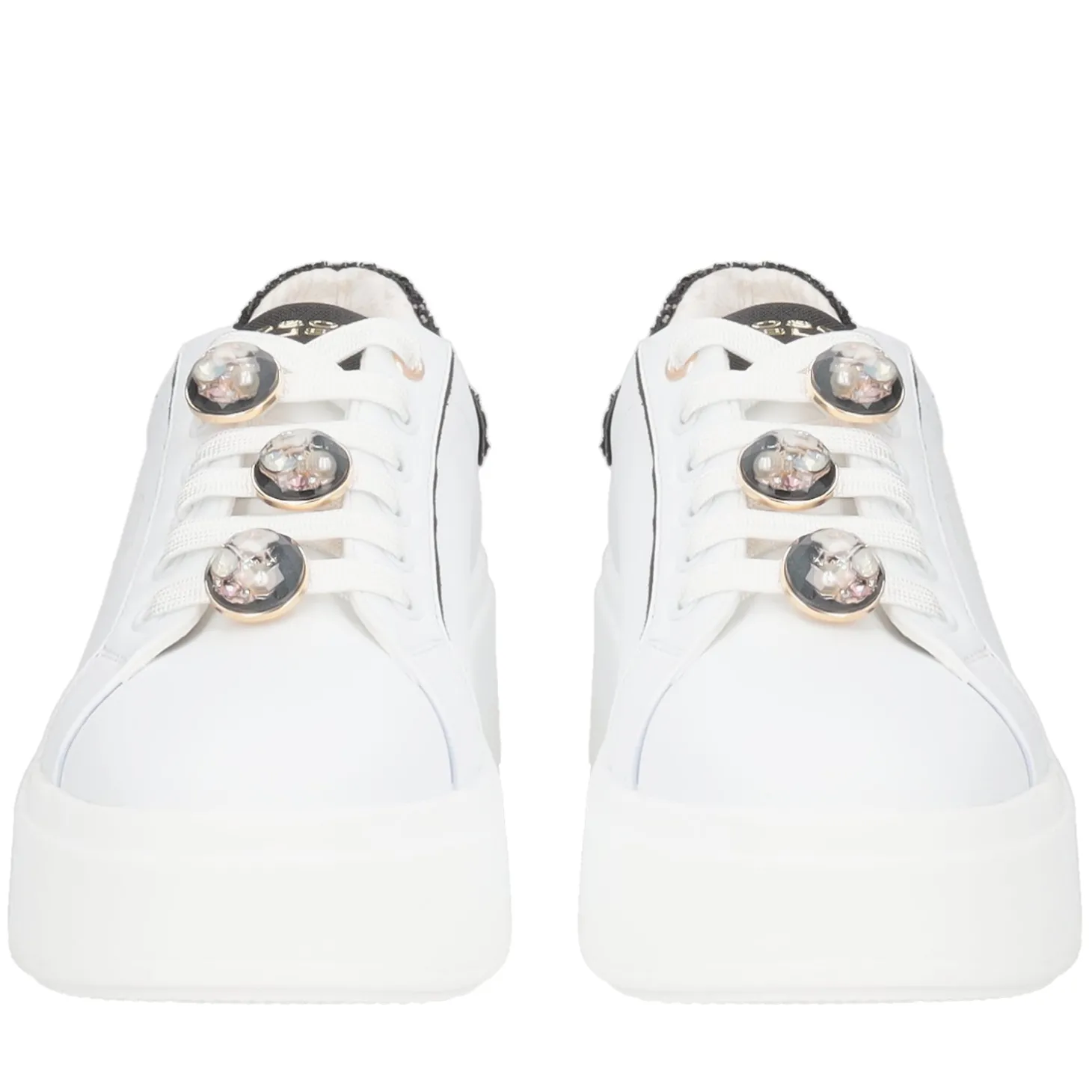 SNEAKER ELETTRA CON ACCESSORI GIOIELLO COLORE BIANCO/NERO