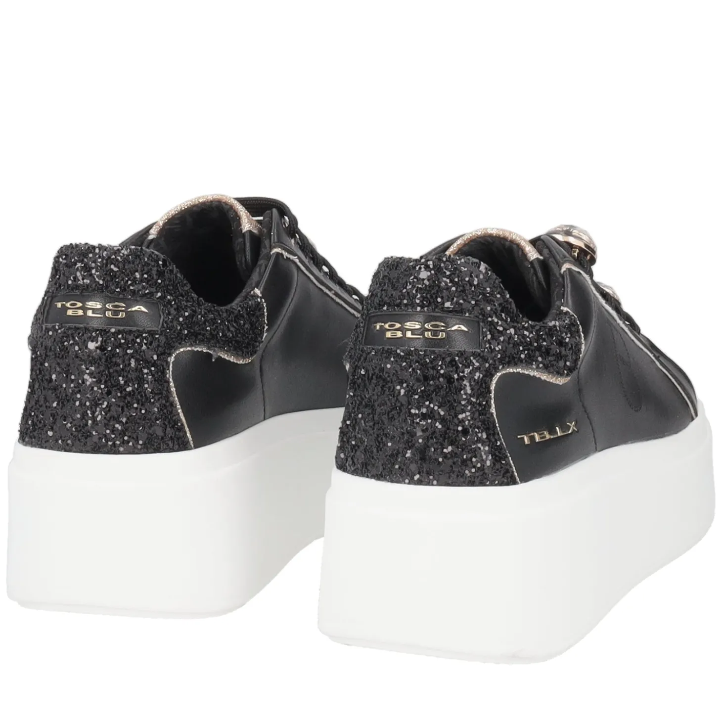 SNEAKER ELETTRA CON ACCESSORI GIOIELLO COLORE NERO