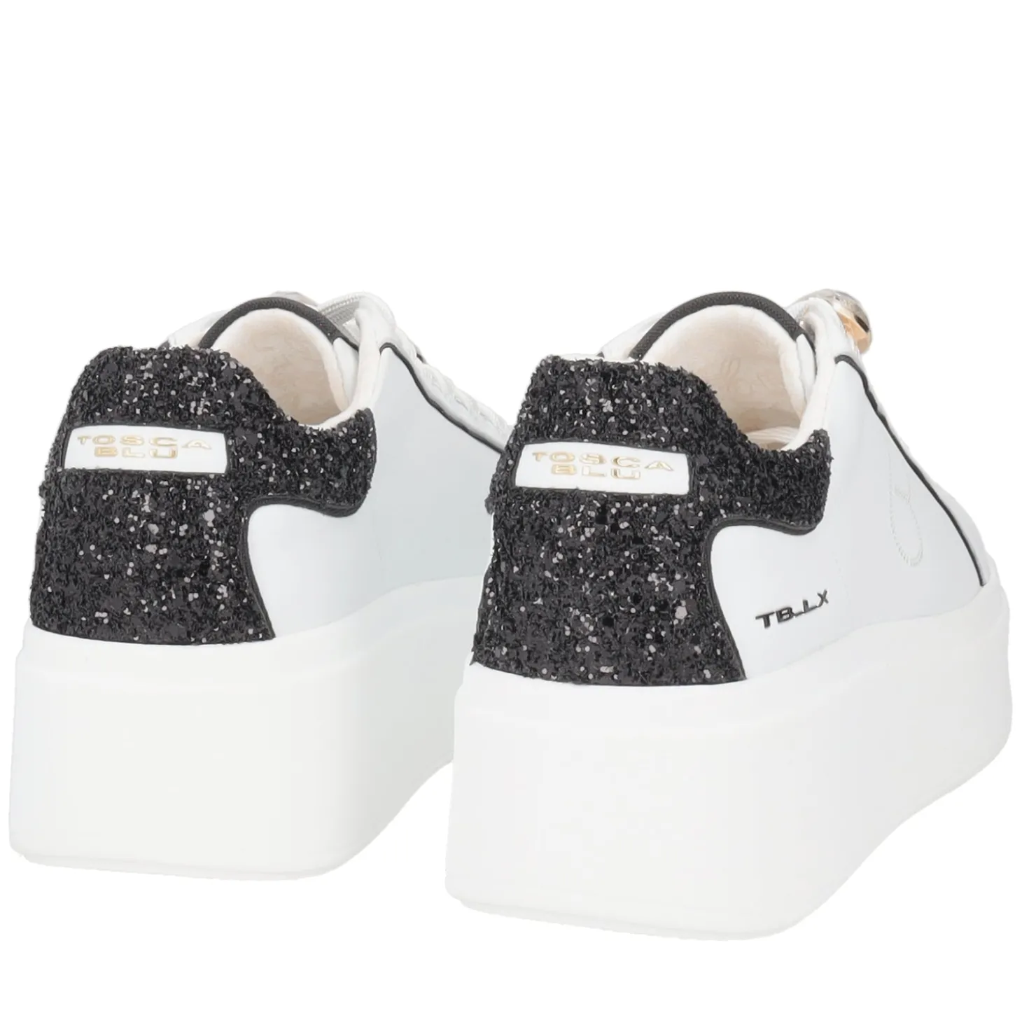 SNEAKER ELETTRA CON ACCESSORI GIOIELLO COLORE BIANCO/NERO