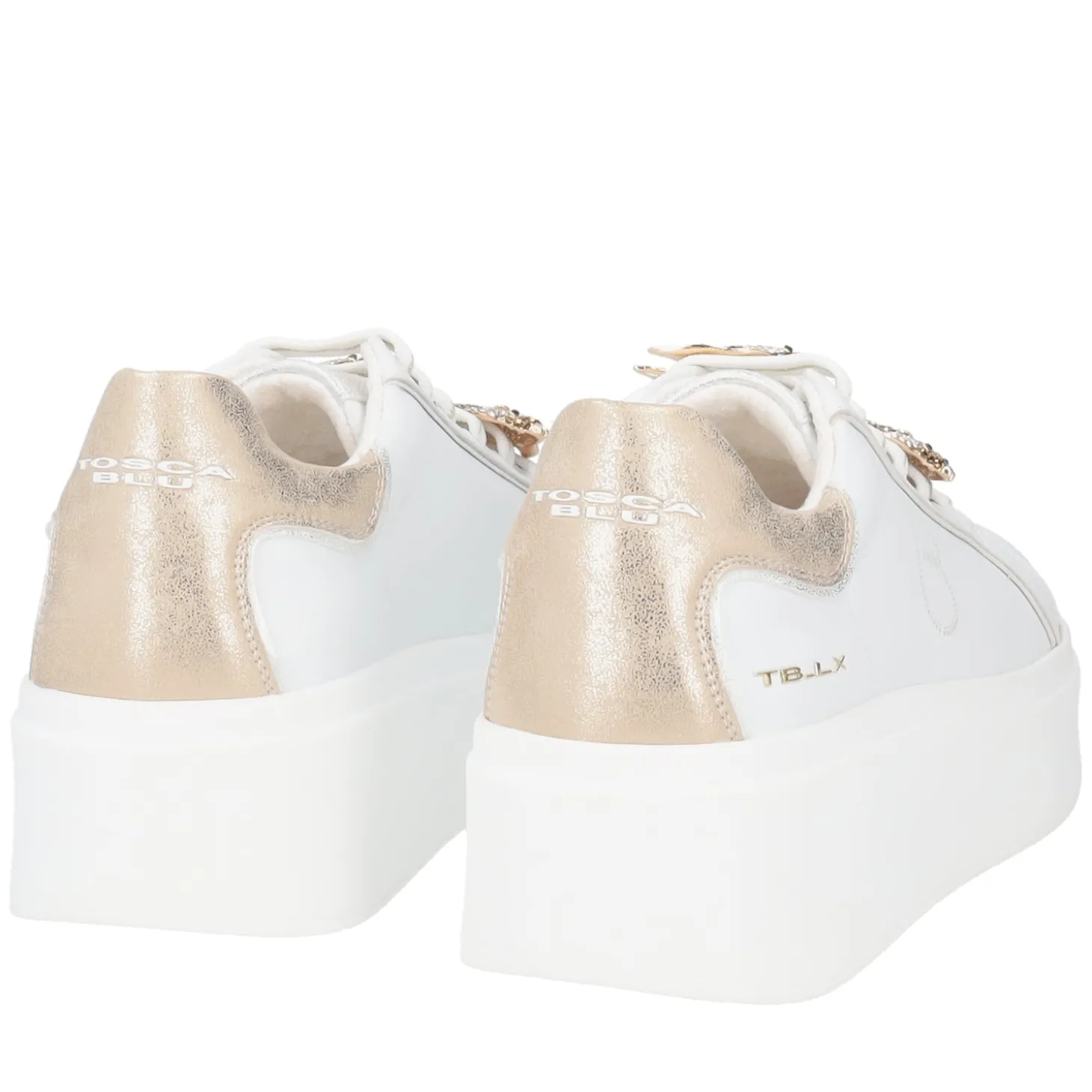 SNEAKER ELETTRA CON ACCESSORIO GIOIELLO COLORE BIANCO/ORO