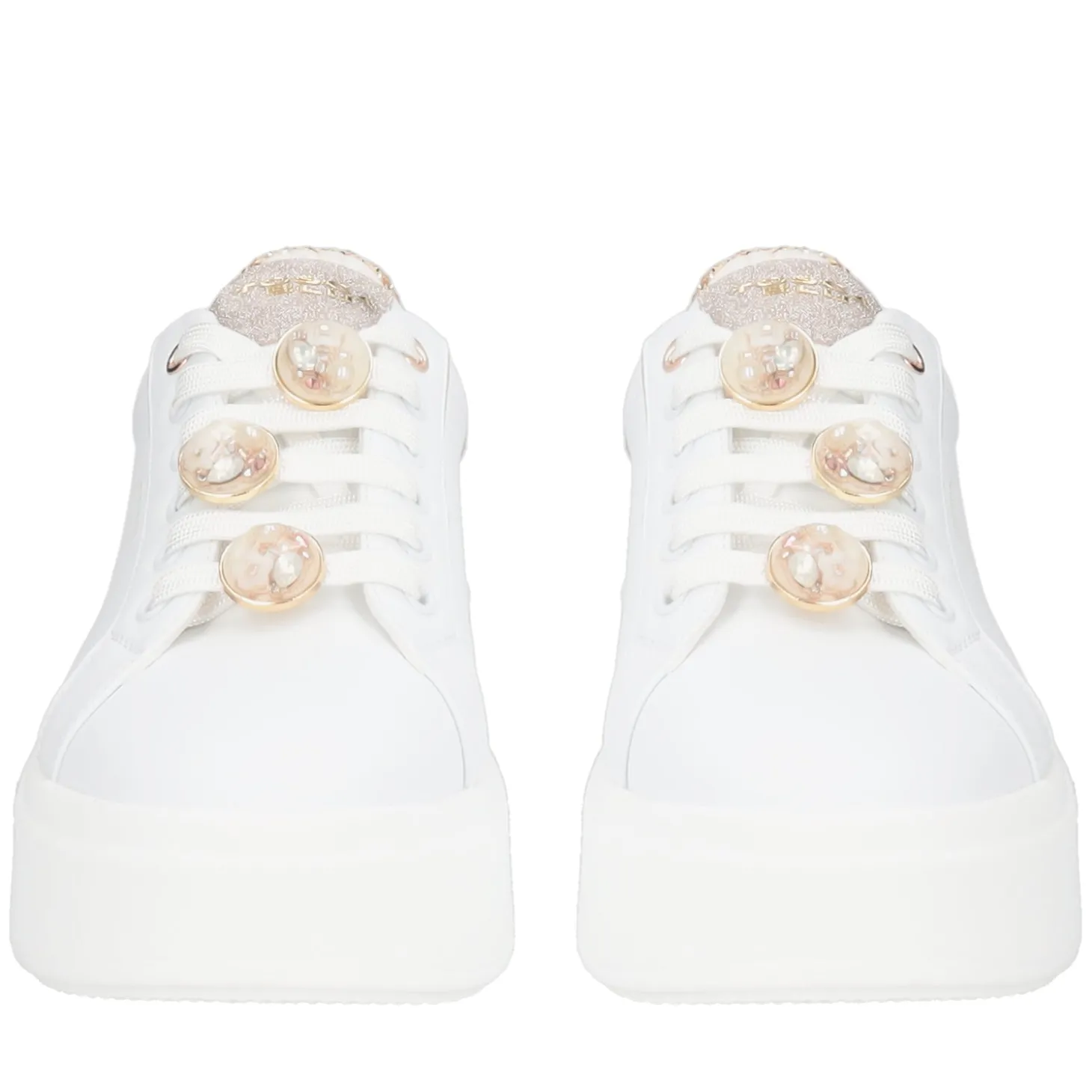SNEAKER ELETTRA CON ACCESSORI GIOIELLO COLORE BIANCO/ORO