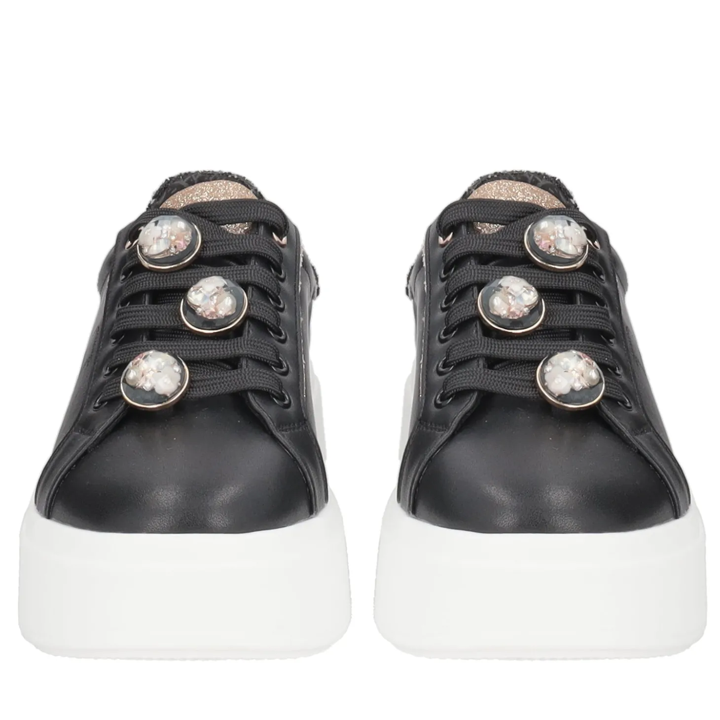 SNEAKER ELETTRA CON ACCESSORI GIOIELLO COLORE NERO