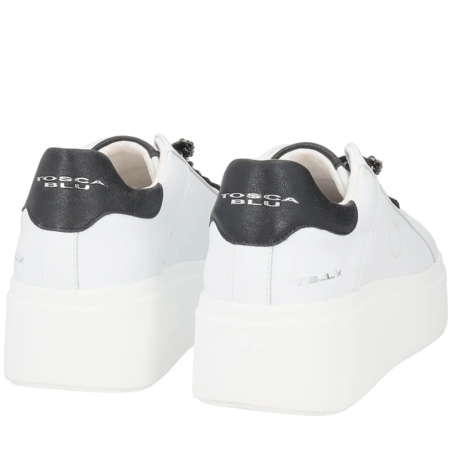 SNEAKER ELETTRA CON FARFALLE IN STRASS COLORE BIANCO/NERO