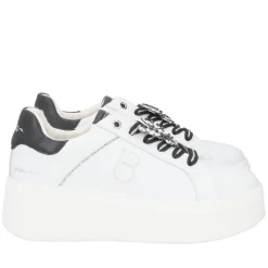 SNEAKER ELETTRA CON FARFALLE IN STRASS COLORE BIANCO/NERO