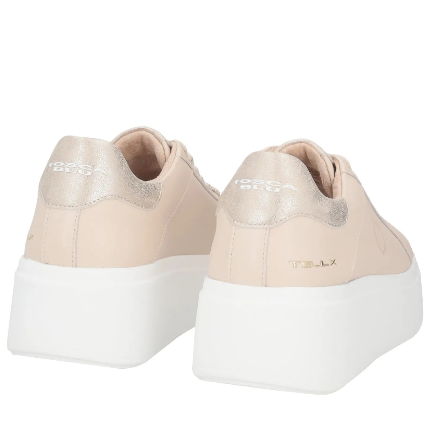 SNEAKER ELETTRA CON FIORI IN STRASS COLORE BEIGE