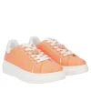 SNEAKER FENICE IN PELLE CON FARFALLA COLORE ARANCIONE