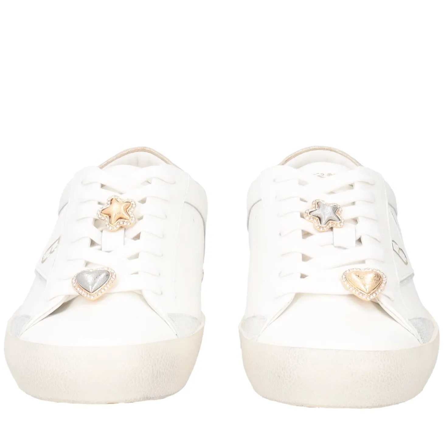 SNEAKER SIRIUS CON ACCESSORI COLORE LATTE/ORO