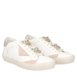SNEAKER SIRIUS CON FARFALLE GIOIELLO COLORE LATTE/ORO