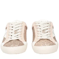 SNEAKER SIRIUS IN PELLE CON GLITTER COLORE ORO