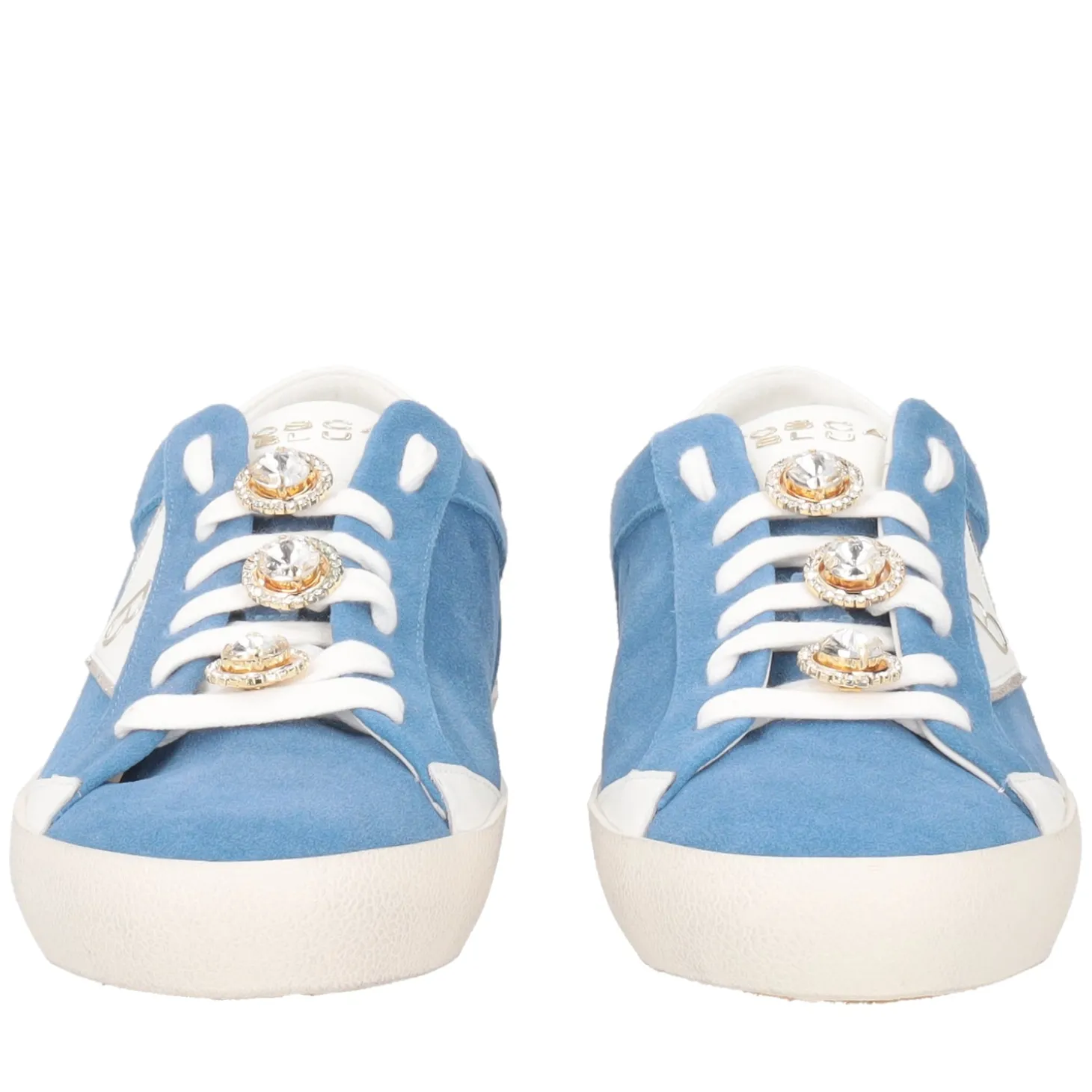 SNEAKER SIRIUS IN PELLE CON ACCESSORIO COLORE BLU