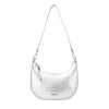 Tracolla moony bags in pelle colore argento