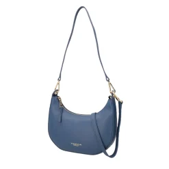 Tracolla moony bags in pelle colore blu