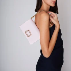 Tracollina Denise con accessorio gioiello colore rosa