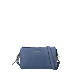 Tracollina in pelle Marcella colore blu
