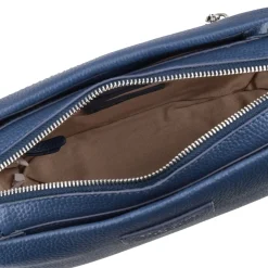 Tracollina in pelle Marcella colore blu