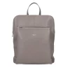 ZAINO IN PELLE CON CHIUSURA A ZIP COLORE GRIGIO CHIARO