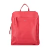 ZAINO IN PELLE CON CHIUSURA A ZIP COLORE ROSSO