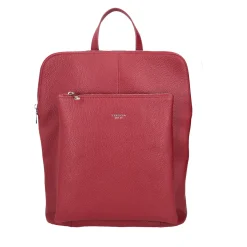 ZAINO IN PELLE CON CHIUSURA A ZIP COLORE ROSSO SCURO
