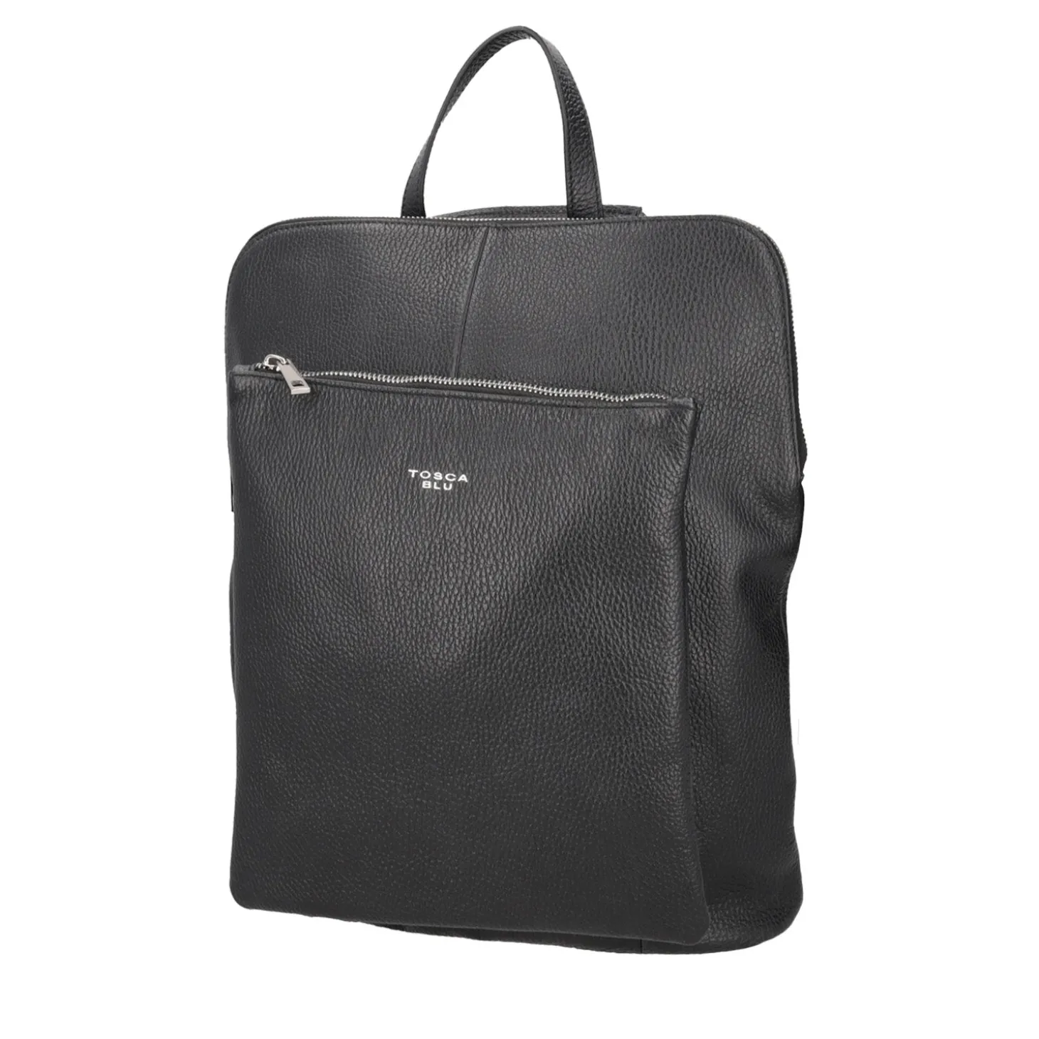 ZAINO IN PELLE CON CHIUSURA A ZIP COLORE NERO