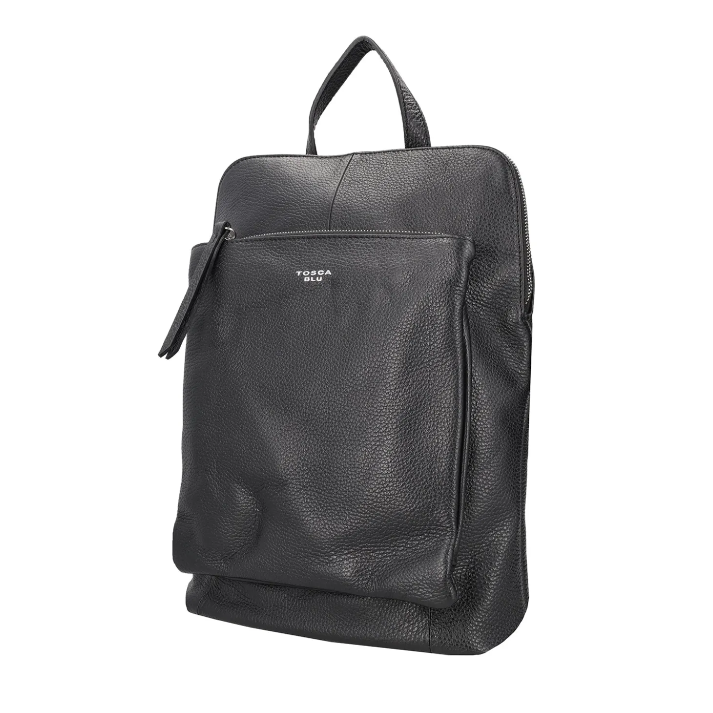 ZAINO IN PELLE CON CHIUSURA A ZIP COLORE NERO