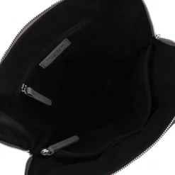 ZAINO IN PELLE CON CHIUSURA A ZIP COLORE GRIGIO CHIARO