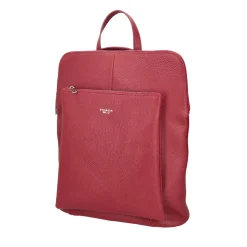 ZAINO IN PELLE CON CHIUSURA A ZIP COLORE ROSSO SCURO